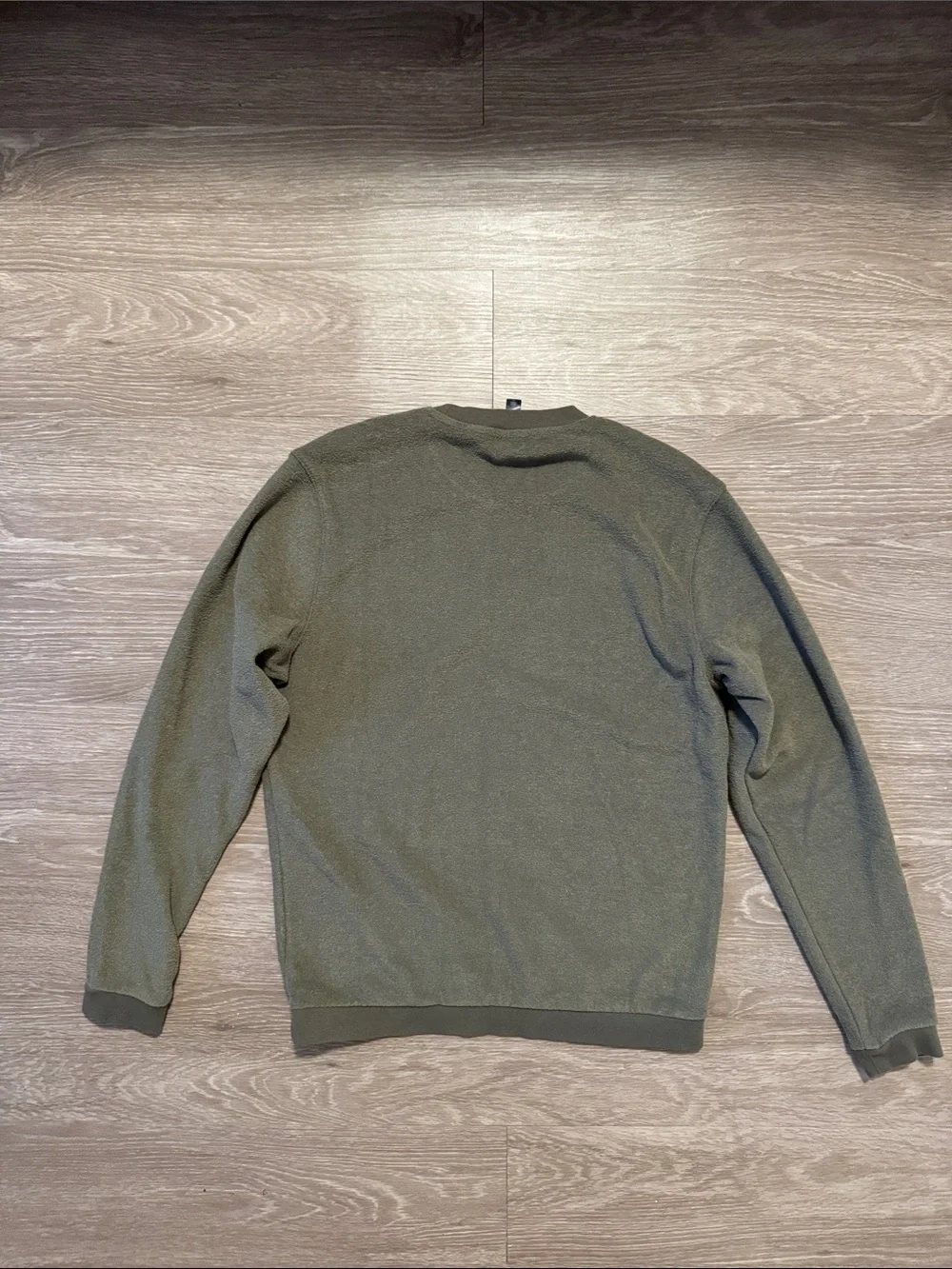 adidas Men's Olive Terry Crewneck Pullover Sweater